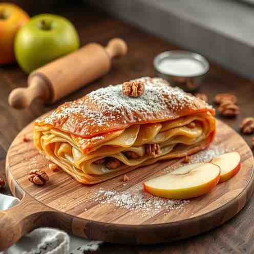 Hungarian Rétes Recipe - Apple-Walnut Strudel